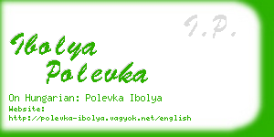 ibolya polevka business card